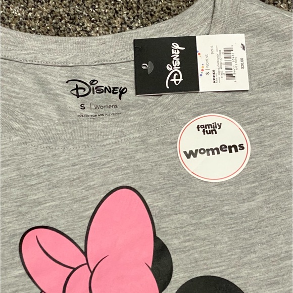 NWT-Women’s Disney Minnie Mouse Crew Neck Short Sleeve T-Shirt Size Small - Picture 2 of 2